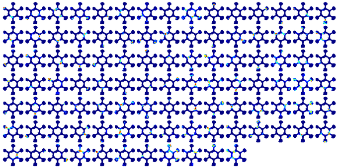 Screenshot of rate maps (firing rate as a function of location) of 101 hippocampal neurons classified as place cells, simultaneously recorded in a hexagonal maze. I have to say they have really nice place field, generally well defined and localized to a small part of the maze, well of course that is what they are selected upon