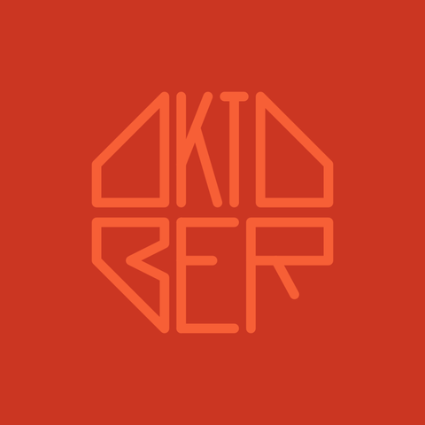 The word "OKTOBER" stylized in the shape of an octagon
