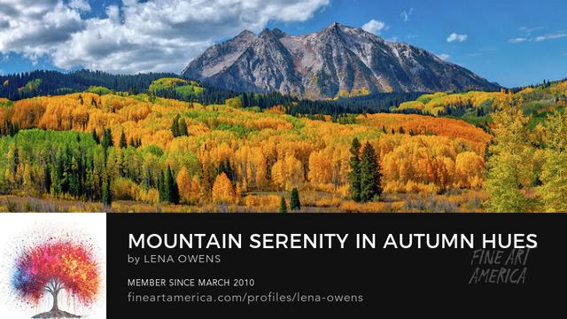 Mountain Serenity in Autumn Hues The image shows a panoramic view of Crested Butte mountain in Colorado during the fall season. The vibrant yellow and orange foliage on the trees indicates autumn. The mountain rises prominently in the background with its rocky peaks, while a forest of vividly colored trees fills the foreground.
It is Autumn Splendor at Crested Butte Colorado - A Panoramic Mountain Landscape with Vibrant Fall Colors, Showcasing Nature's Perfection and Scenic Beauty.

Panoramic view of Crested Butte mountain with colorful autumn foliage in the foreground under a clear blue sky. 

'Golden leaves whisper,
Crested peaks touch azure skies,
Fall's breath lingers here.'