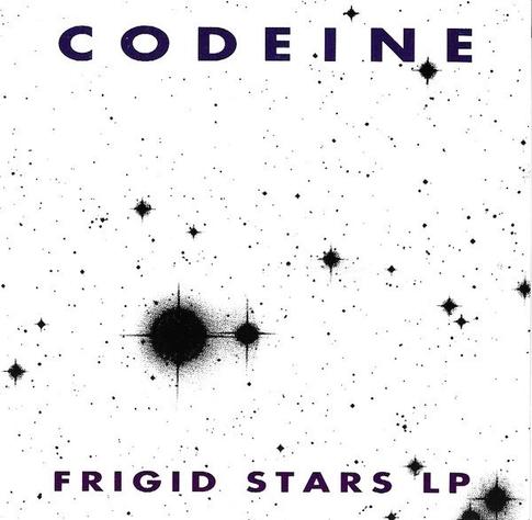 white album cover with a negative shot of a field of stars, so the stars are black spots. Name of the band on top, album in the bottom