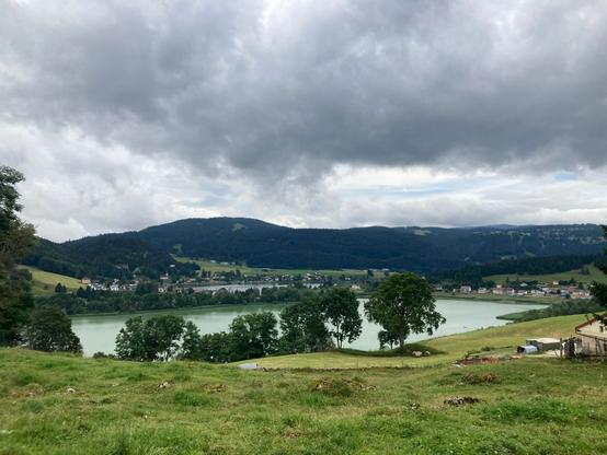 View of the Lac de Brenet in the Swiss Jura