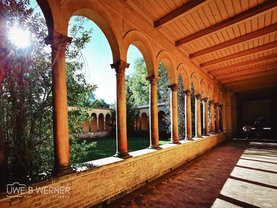 The colonnades of the Church of Peace in Potsdam