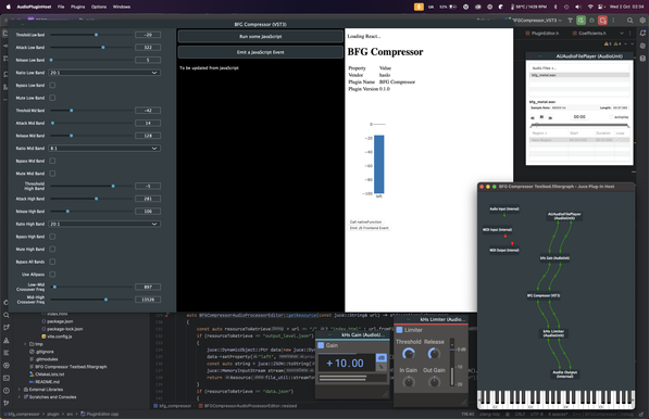Plugin, testbed and some code for a multiband compressor audio plugin in development called "BFG Compressor"