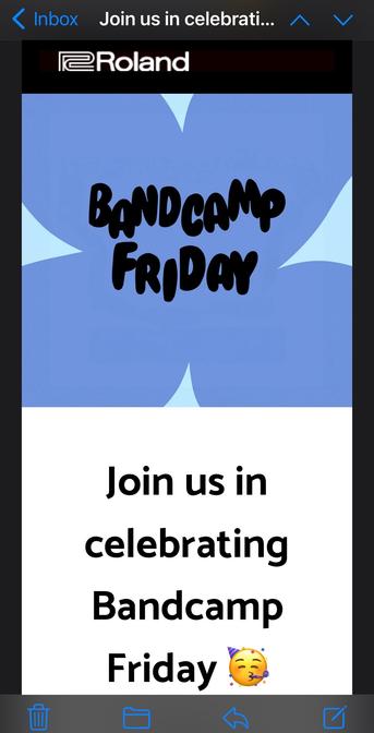 Roland Bandcamp Friday tie in