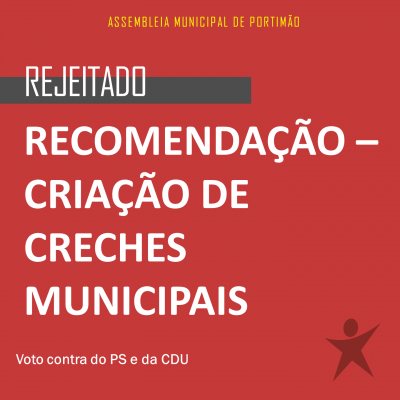 Assembleia Municipal de Portimão

Recomendação - Criação d Creches Municipais

Voto contra do PS e da CDU