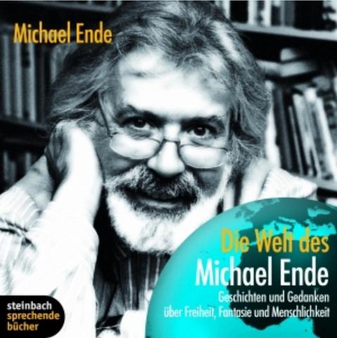 Cover: Die Welt des Michael Ende, zeigt den Autor der direkt in die Kamera schaut