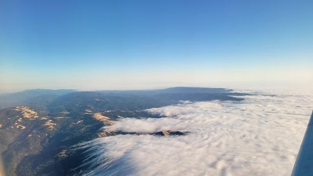 Tendrils of fog over the Santa Cruz Mountains