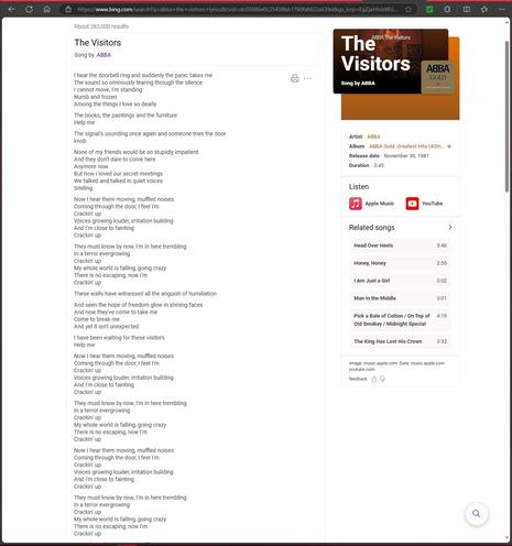#TheVisitors #LyricSheet