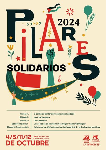 Cartel de los Pilares solidarios organizados por el PCA