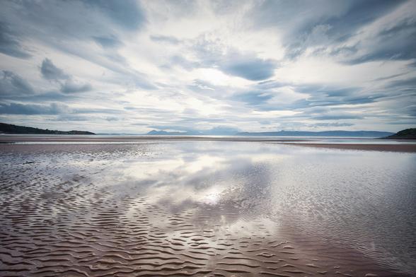 An image of low tide at Applecross this afternoon looking west to Raasay and Skye.