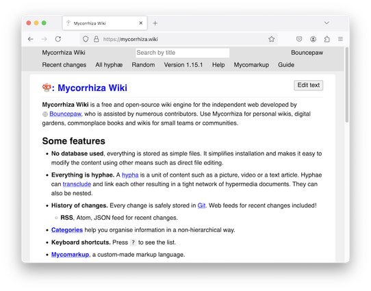 Screenshot of mycorrhiza.wiki