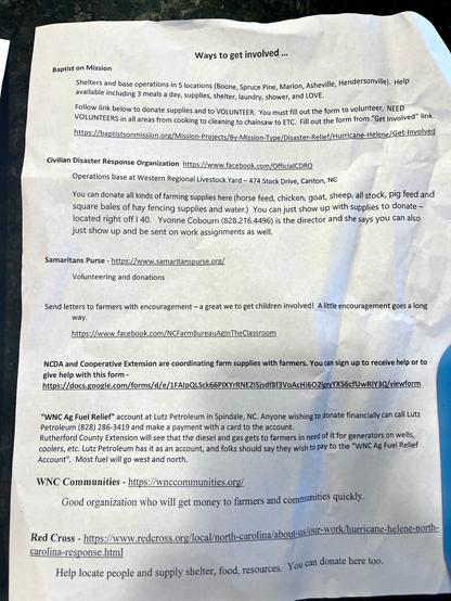 List of ag and rural resources for farm communities wnc