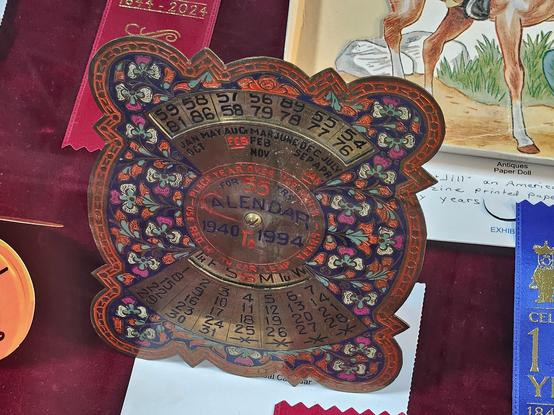Old calendar 1940 1994