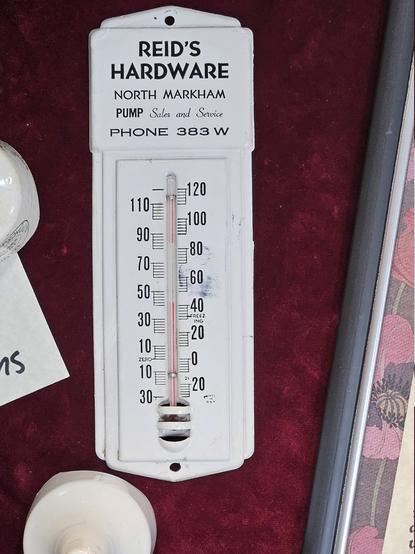 old thermometer. Broken.