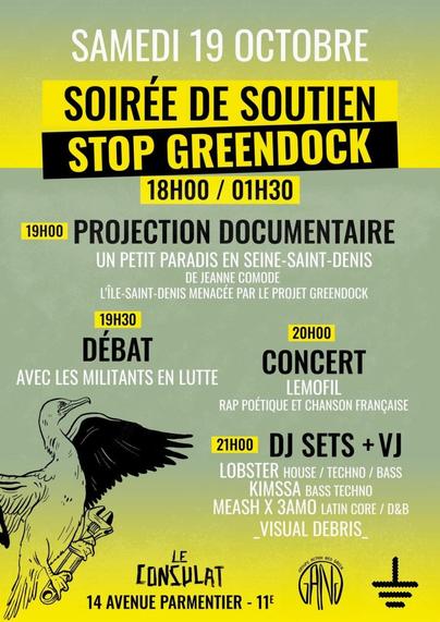 Flyer illustré d'un dessin d'oiseau équipé d'une clef anglaise