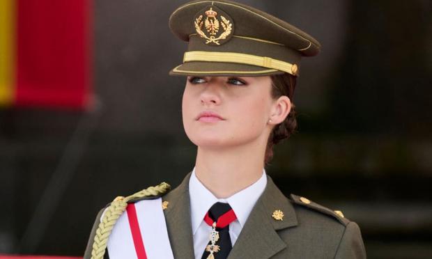 Leonor, en un acto militar en Pontevedra. (Getty Images)