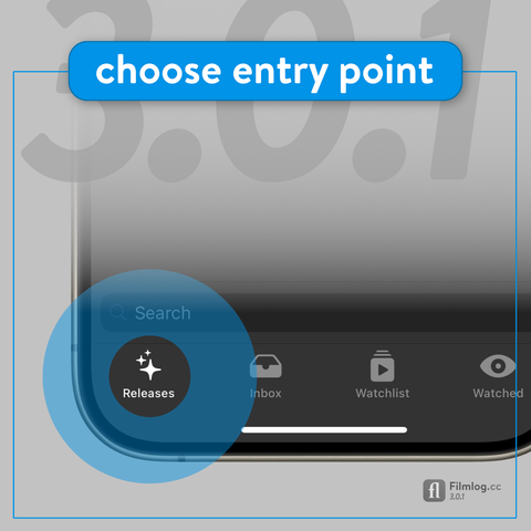 New Filmlog feature to choose your app entry point.