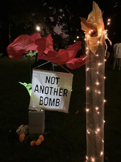 Sign: "Not Another Bomb"