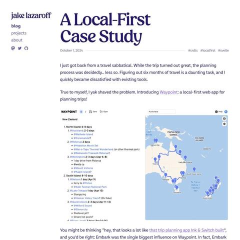 Screenshot of A Local-First Case Study