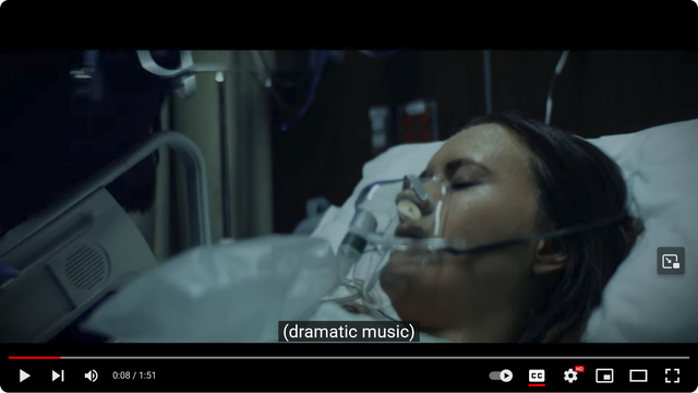 image of a young woman in a hospital bed