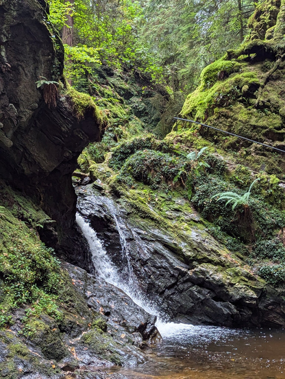A Scottish waterfall.