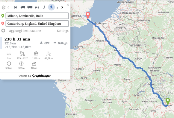 GraphHopper routing; maps (C) OpenStreetMap contributors, Omniscale