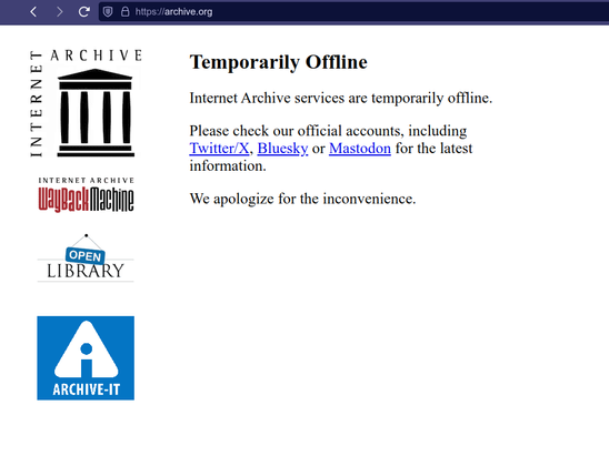 Hacked Internet Archive