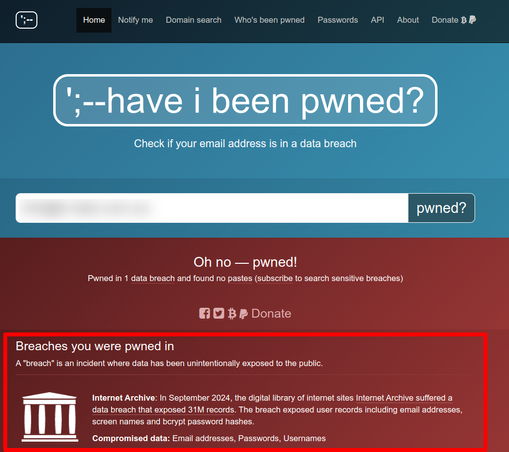 Hacked Internet Archive