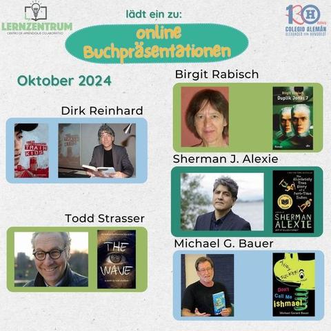 Einladung zur Online-Lesung aus "Duplik Jonas 7" von Birgit Rabisch an der deutschen Schule in Mexiko.