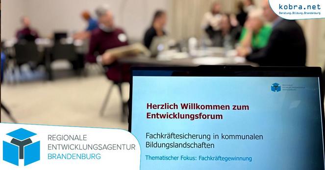 Willkommensfolie der Präsentation zum Bildungsforum in Frankfurt Oder.