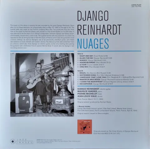 Album rear jacket with track list and credits