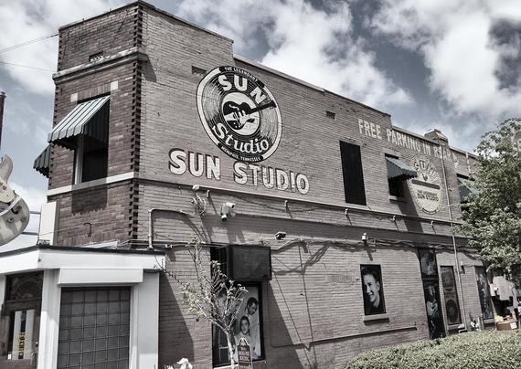 Sun Studio in Memphis. Processed as a fifties photograph to get the look of their famous time.

Originally founded by Sam Phillips as Memphis Recording Service, Sun (Records) Studio is hailed as 'the birthplace of rock-n-roll.' The legendary studio served as the recording home for Elvis, Johnny Cash, Jerry Lee Lewis, Roy Orbison, Carl Perkins, B.B. King and a host of prominent rock, rockabilly, country, and blues artists.