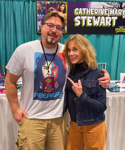 Photo of myself meeting The Last Starfighter start Catherine Mary Stewart, also of Night of the Comet
