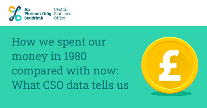 This is an image of a pound sign on a gold coin to highlight today's release of How we spent our money in 1980 compared with now: What CSO data tells us. The link to the article is in the post.