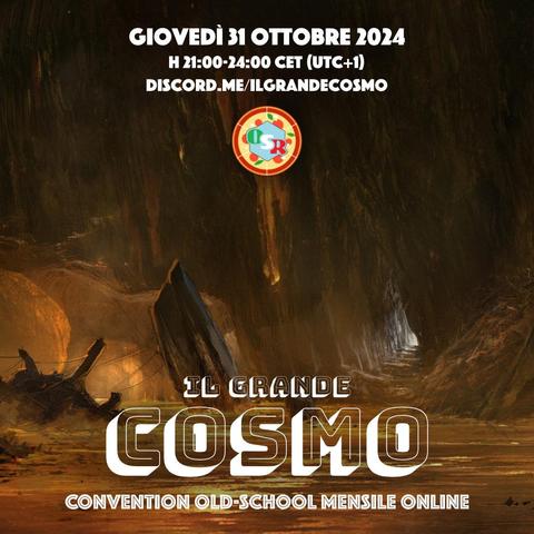 Copertina della COSMO #33. Una caverna con un lago di lava.