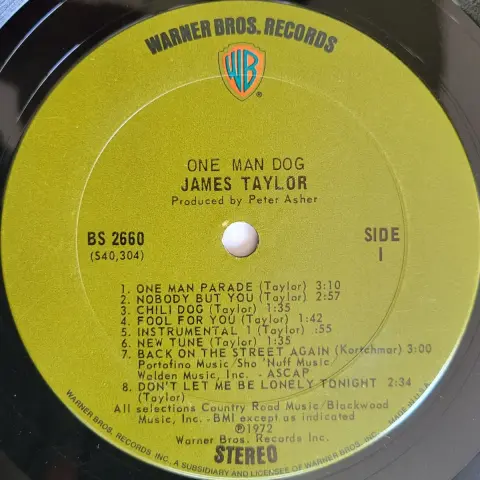 record label and track list