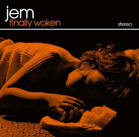 Screenshot of Jem - finally woken album cover. It shows a lady laying down