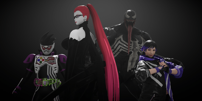 Nyla, Reina, Genm and Venom