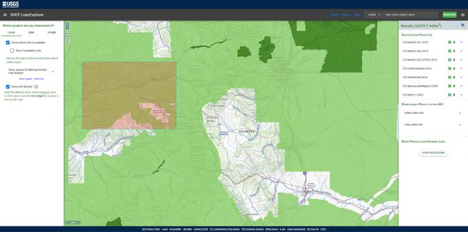 screen shot - LidarExplorer