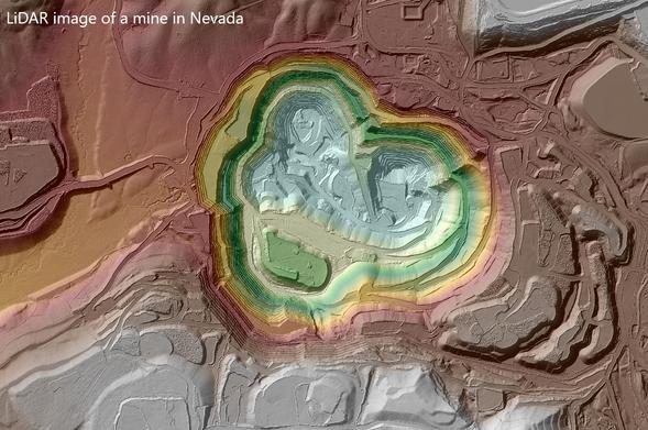 image - LiDAR image of a mine in Nevada