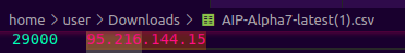 Stratosphere Research's Alpha7 blocklist showing the IP 95.216.144.15 at line 29.000