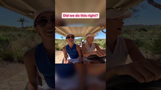 Did we do this right ? #theartofsimplegolf #golf #golfgirls #golfswing