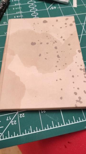 caffe-latte cover them hardcover handmade pamphlet, view from above