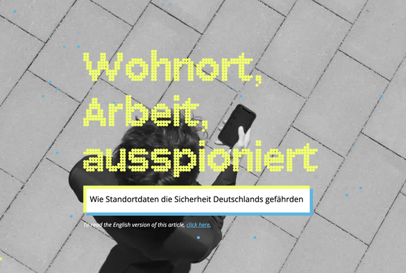 Wohnort, Arbeit, ausspioniert: Wie Standortdaten die Sicherheit Deutschlands gefährden