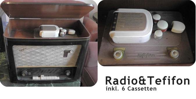 Fotos of the Tefifon/Tube Radio combination.