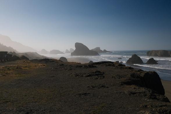 Sea stacks on the Oregon coast.
