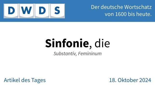Sinfonie, die | Substantiv, Femininum