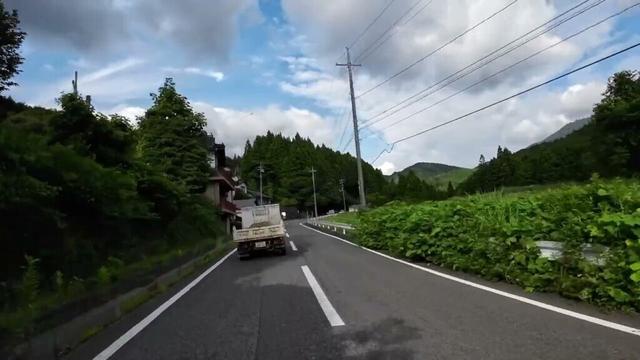国道429号(岡山県美作市 宮本武蔵駅〜兵庫見宍粟市 道の駅みなみ波賀) スーパーカブ110 ツーリング走行動画 2024/7/13 PM4:43【motorocycle ride in Japan】