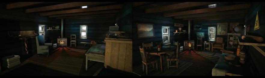 Before and after base customization picture.