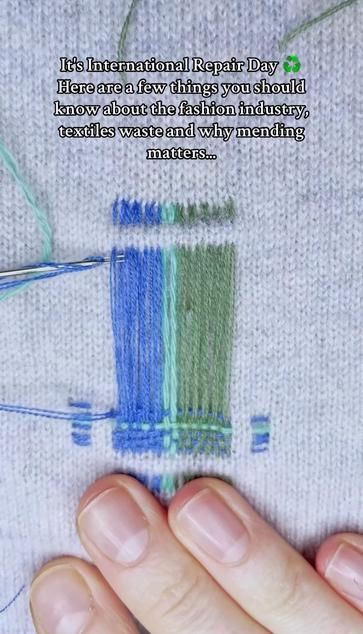It's international repair day 
Here are a few things you should know about the fashion industry, textile waste and why mending
matters ...